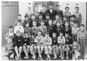 ECOLE MAGNAN GARCONS 1953 CE2 MELLE TOUATI